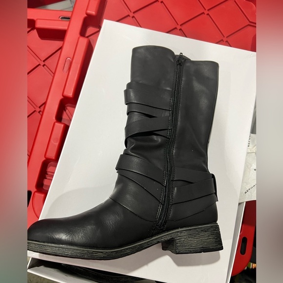 Report black med tall‎ boots women’s HUCK 8.5 8 1/2 NEW NIB - Picture 3 of 7